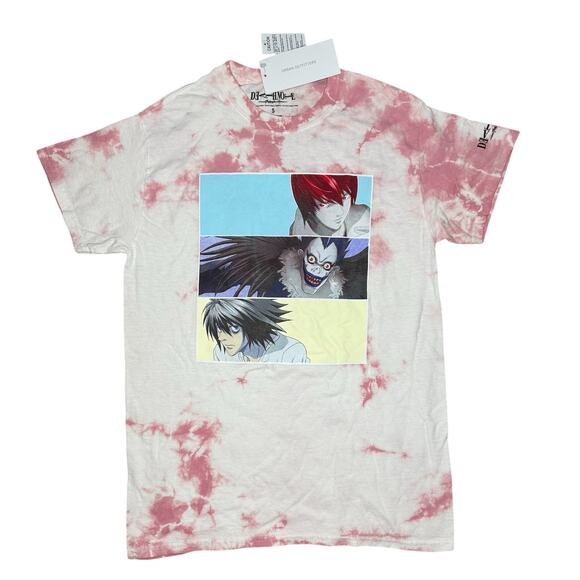 NWT Urban Outfitters Death Note Panels Pink Tie Dye Tee Size S - Picture 2 of 5